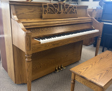 Charles R Walter console piano in oak - Upright - Console Pianos